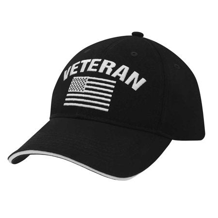 Rothco 5682 Black Veteran Low Profile Cap