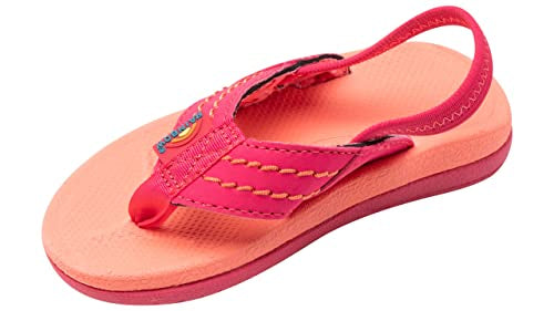 Rainbow kidcapes0910 Sandals Kid's Cape Molded Rubber Sandal, Coral/Pink
