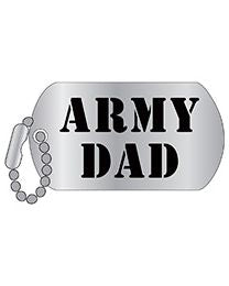 PINS- ARMY, DAD "DOG TAG" (1")