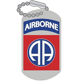 ARMY, 082ND A/B Dog Tag (1-5/8")