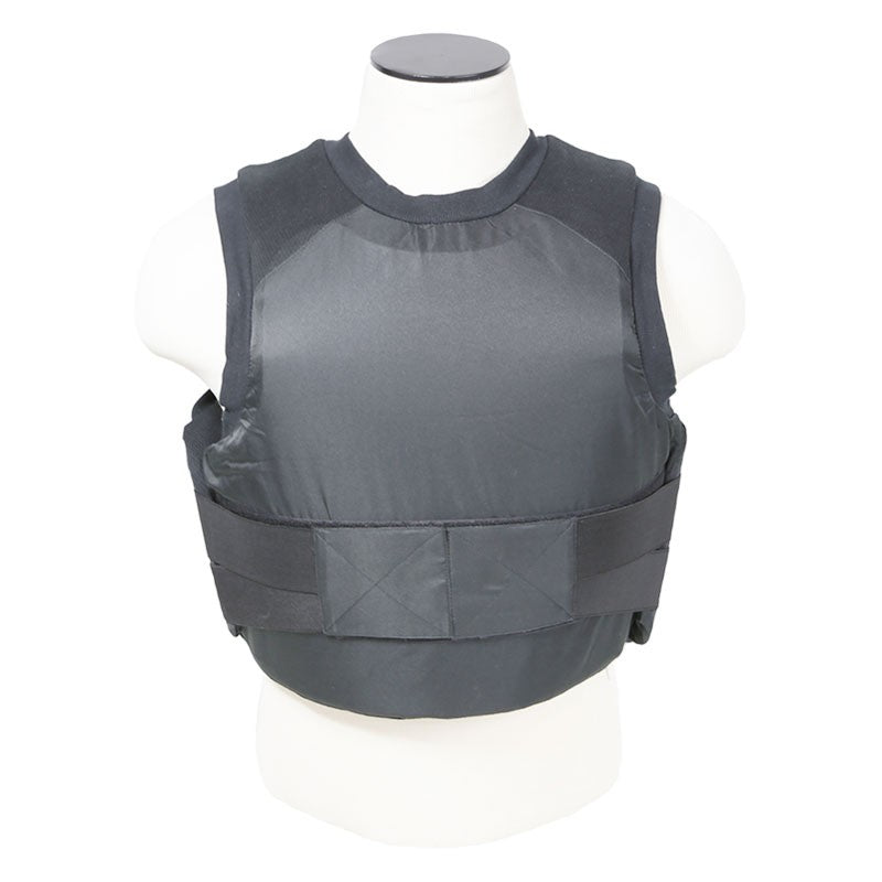 VISM - Black Concealed Carrier Vest with Two Level IIIA Ballistic Panels - Size Large