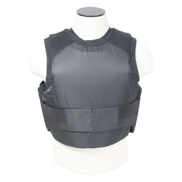 VISM - Black Concealed Carrier Vest with Two Level IIIA Ballistic Panels - Size Large
