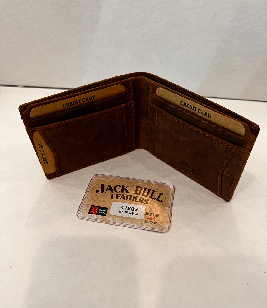 Paul & Taylor 41207 Bi Fold Wallet - Honey Brown RFID Protection