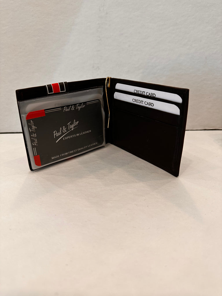 Paul & Taylor 2107 Money Clip Wallet - Dark Brown