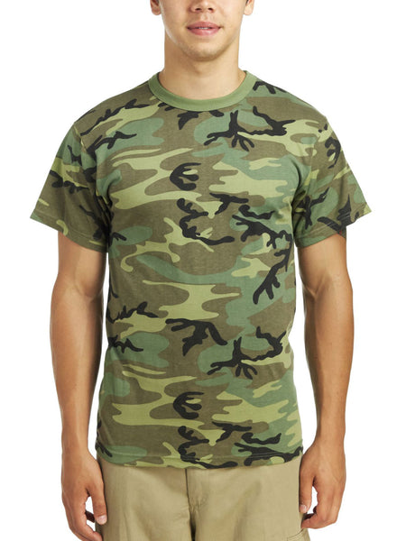 Rothco T-Shirts: Adult Camo T-Shirts - Vintage Woodland Camo