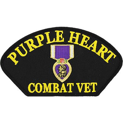 PATCHES: Purple Heart Combat Vet Hat patch