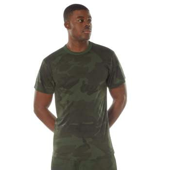 Rothco T-Shirts: 1232 Adult Camo T-Shirts - Midnight Woodland Camo