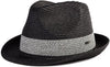 Broner Fancet Packable Straw Fedora, Marled Band