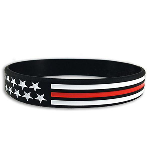 Thin Blue Line / Thin Red Line Bracelet - Silicone