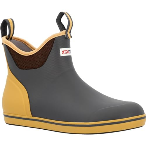 XtraTuf XMAB003 Men's 6 in Ankle Deck Boot - Black