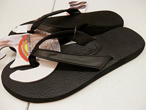 Rainbow COTTONST BLAK Women's The Cottons - Soft Rubber Topsole Tapered Strap - Bkack