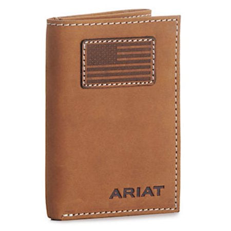 Ariat Trifold  Wallet USA Flag Patch Wallet A3548444