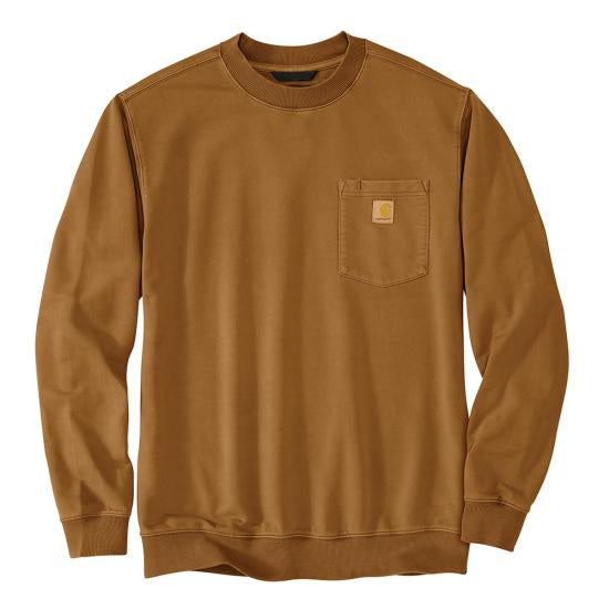Carhartt 106853 RELAXED FIT MIDWEIGHT GARMENT DYE FRENCH TERRY CREWNECK POCKET SWEATSHIRT
