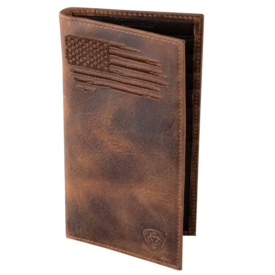ARIAT RODEO DISTRESSED STITCH USA FLAG SHIELD LOGO A3545802