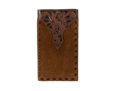 NOCONA Rodeo Roughout Leather Lace Wallet / Checkbook Cover