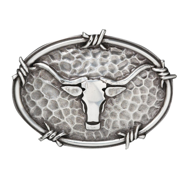 Ariat A37050 Oval Longhorn Barb Wire Buckle