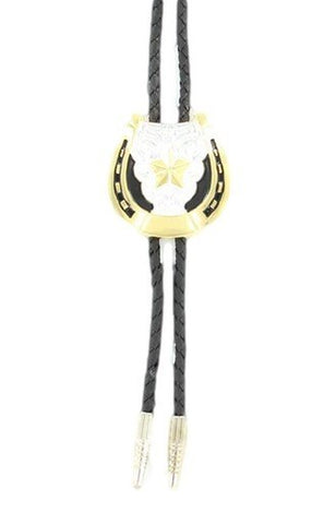Double S Horseshoe Bolo Silver/Gold 22704
