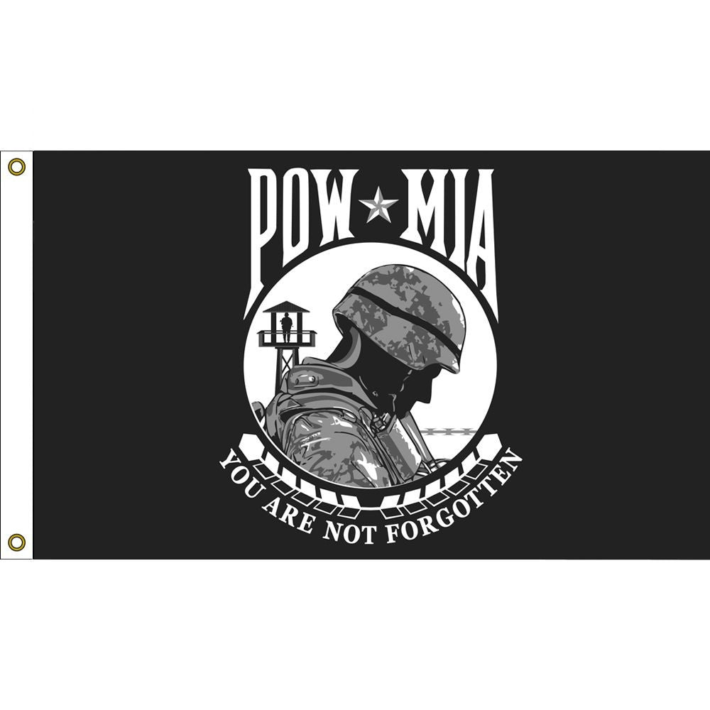 Flags: F1937 POW * MIA 3′ x 5′ Flag