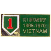 PINS- VIET, BDG, 001ST INF.DV 1965-1970 (1-1/8")