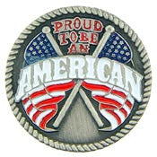 PINS- USA, FLAG, PROUD TO BE (1")