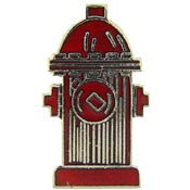 PINS- FIRE, HYDRANT, RED (1")