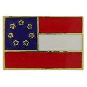 PINS- FLAG, USA, 1ST NATIONAL (STARS AND BARS) (7/8")