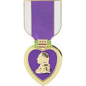 PINS- MEDAL, PURPLE HEART, LG (1-5/8")