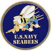PINS- USN, Navy SEABEES, LOGO (1-1/2")