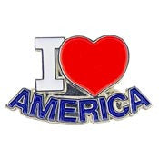 PINS- USA, I HEART AMERICA (1")