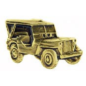 PINS- JEEP, WWII, GOLD (1")
