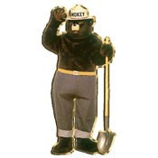 PINS- FIRE, SMOKEY THE BEAR (1")