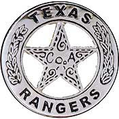 PINS- POL, BDG, TX, RANGER (NICKEL) (1")