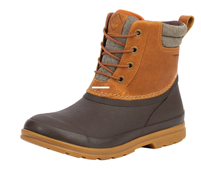 Muck Men's Tan/Dark Brown Waterproof Originals Duck Lace Boots