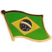PINS- BRAZIL (FLAG) (1")