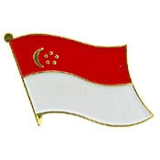 PINS- SINGAPORE (FLAG) (1")