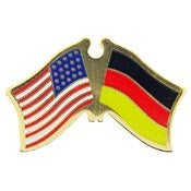 PINS- USA/GERMANY (CROSS FLAGS) (1-1/8")