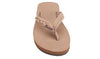 Rainbow Kids Flirty Braidy Single Layer Premier Leather With A Braided Strap Sandal - Pink/Grey