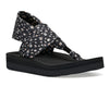 Sanuk Women's Sling St Midform Microfloral Black Sandal