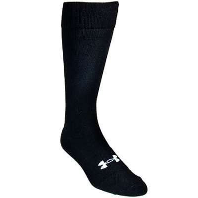 Under Armour Socks: Men's New HeatGear Boot Sock - Black