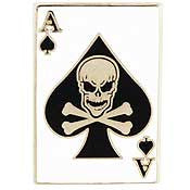 PINS- DEATH ACE,CARD (1")