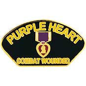 PINS- PURPLE HEART, COMBAT WOUNDED (1-1/4")