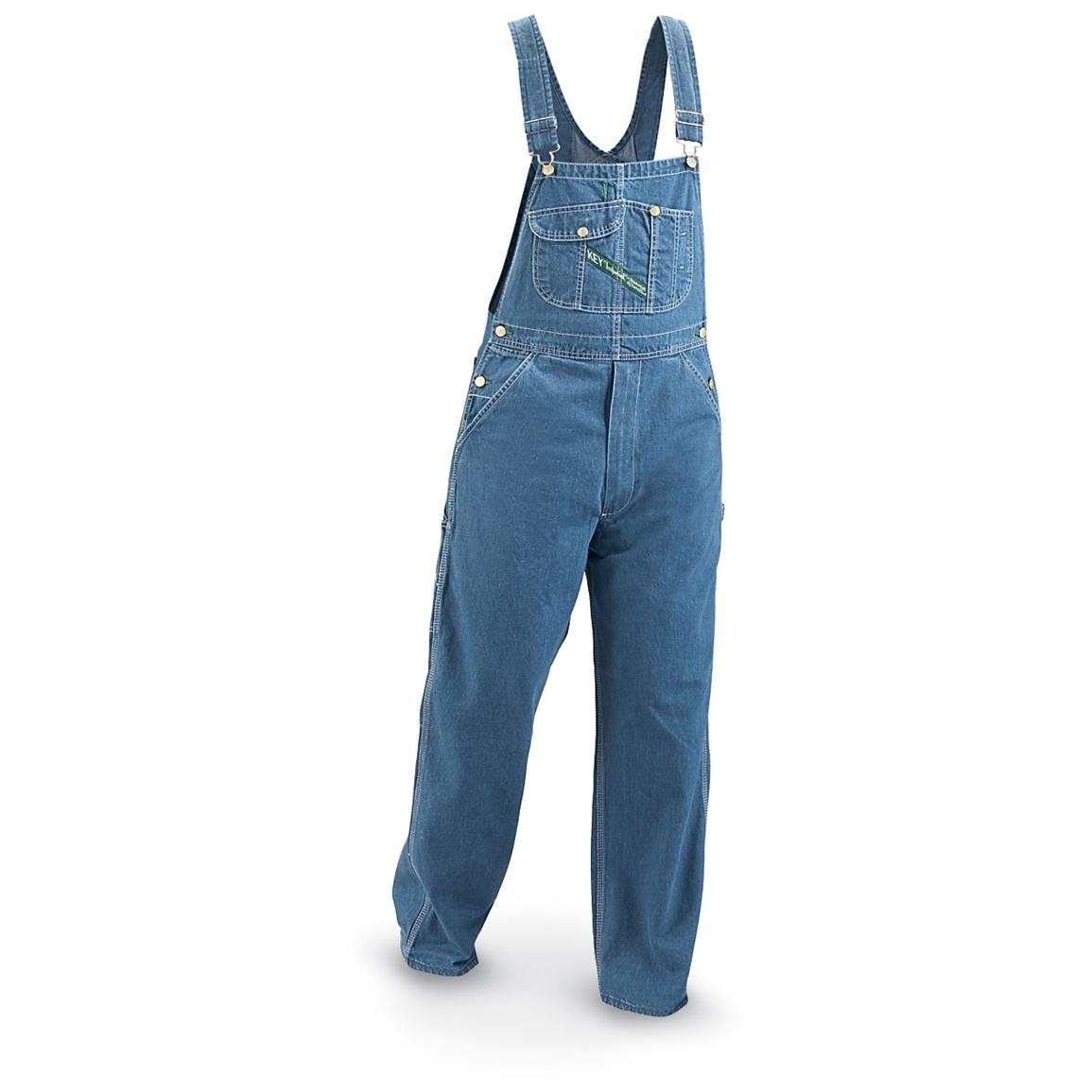 Carhartt Bib Overalls Men Key Ndustres Men's H-Back Zpper Fly Denm
