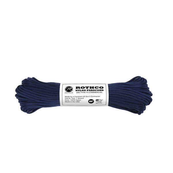 Rothco Rope: Solid Color Nylon Paracord Type III 550 LB 100FT