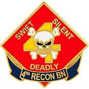 PINS- USMC, Marine Core 004TH RECON BN. (1")