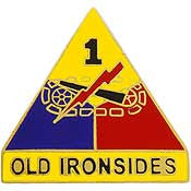 PINS- ARMY, 001ST ARM.DIV. OLD IRONSIDE (1")