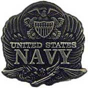PINS- USN Navy LOGO, PEWTER (1")