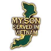 PINS- VIET, MAP, MY SON SERV. (1")