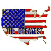 PINS- USA, MAP, GREATEST (1")