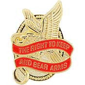 PINS- GUN, RIGHT TO KEEP, EGL (1-1/4")