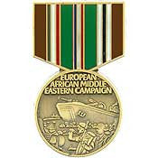PINS- MEDAL, EURO/ AFRO/ ME, CM (1-3/16")